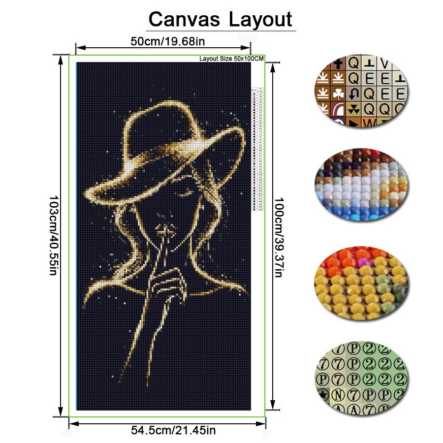 Абстрактная Женщина Большой Размер Алмазная Живопись Новая Коллекция Девочка Роза DIY Полный Квадратный Круглый Алмаз Вышивка Стразами Мозаика Набор для Вышивания Крестиком