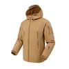 Men Jacket Hooded Long Sleeve Solid Color Jacket Coat with Multi Pockets Zipper