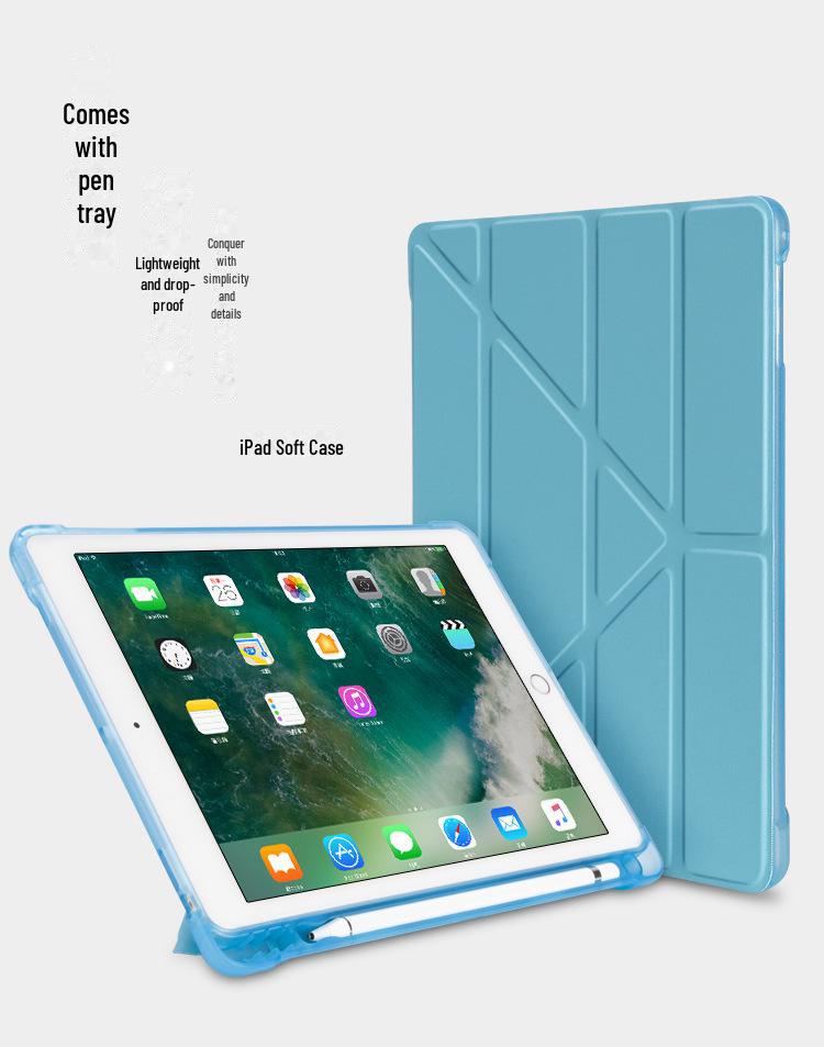 Чехол из натуральной кожи для iPad Air 6 10,9" с защитой от падений, слотом для ручки и силиконовой подушкой безопасности для планшета 10,2"