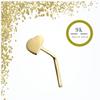 KODY PIERCING 9K Gold L-Shaped Heart Nose Stud - Quality Piercing