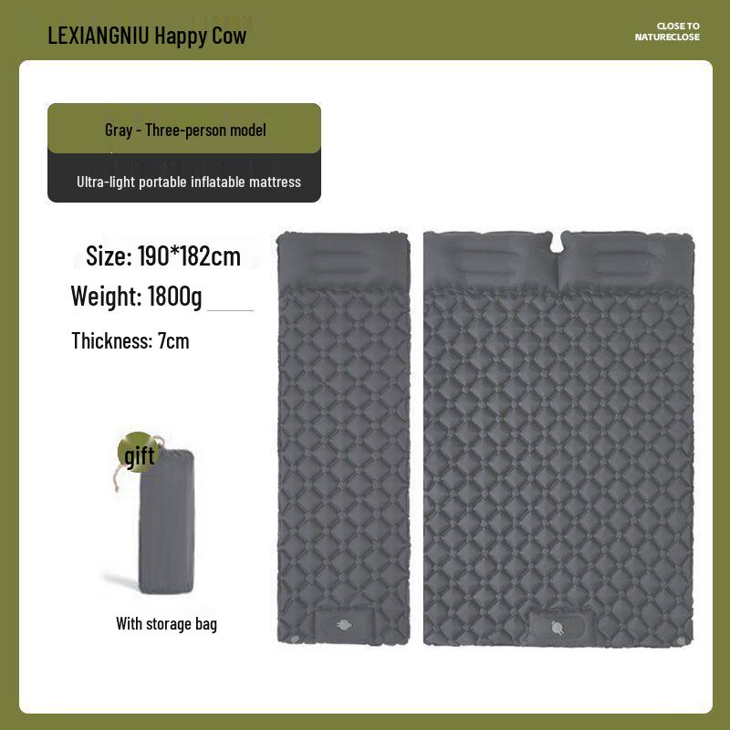 New Model Automatic Outdoor Camping Air Mattress with Built-in Foot Pump – Moisture-Proof and Portable