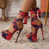 Fashion New Model Catwalk 16CM Super High Heels Platform Sandals for Women Sexy Open Toe Banquet Party Stripper Pole Dance Shoes Red