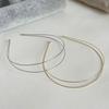 Fashion Double Root Metal Hair Hoop Retro Gold Silver Women Hair Bands Simple Headwear Street Head Hoop Fashion Hair Accessories