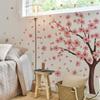 2 шт. акварельные ветки деревьев персиковый цвет птица спальня гостиная домашний фон украшение настенные наклейки