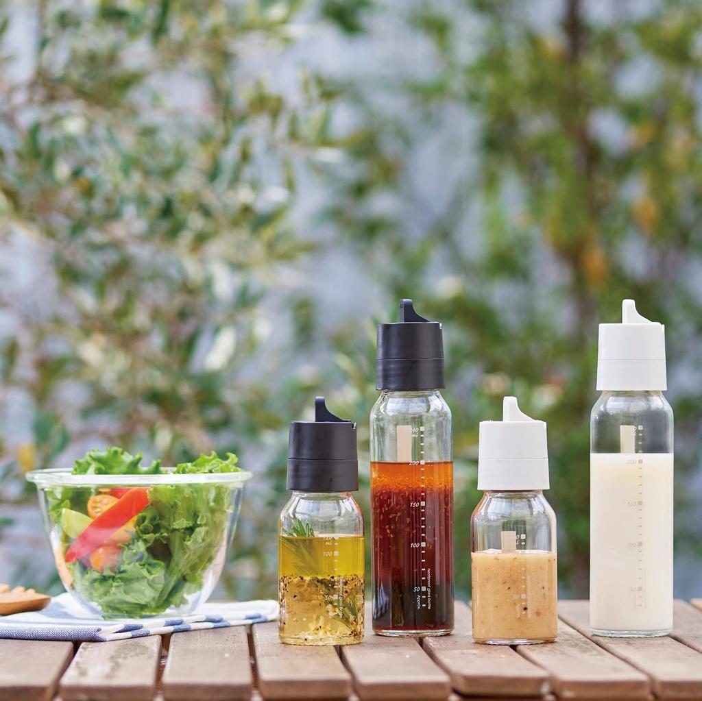 Hario One-Touch Dressing Bottle, 120ml, Black, ODB-120-B