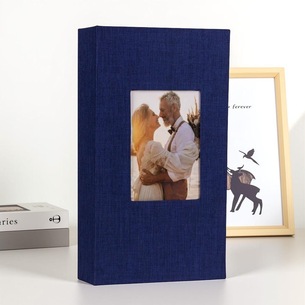 300 Pockets Photo Storage Book Slip-in Family Album Creative 4R6 Linen Photo Album Graduation