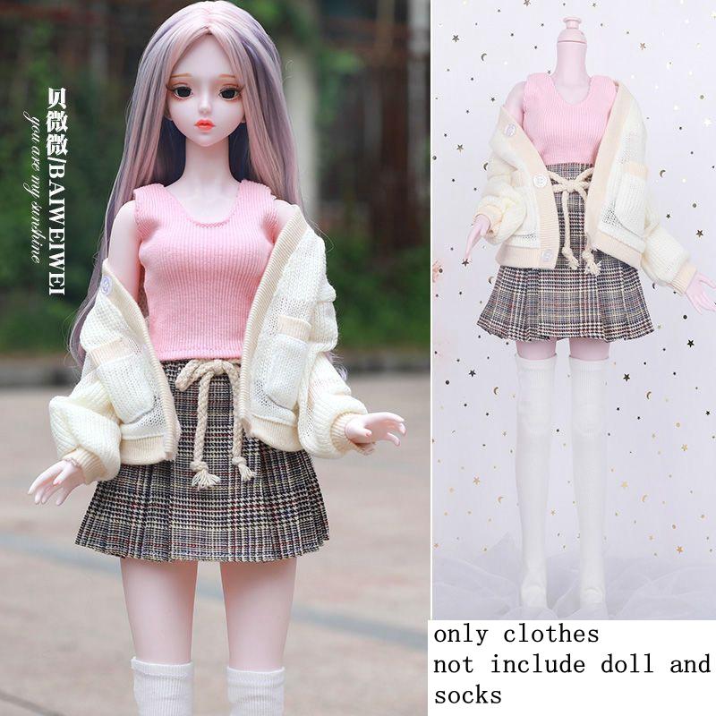 Кукла BJD 60 см Милая одежда Только одежда для кук 1/3 Аксессуары для кукол DIY Детские игрушки Kawaii Модные аксессуары для кукол Игрушки