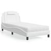 VidaXL Bed with Mattress, Upholstered Bed with Headboard Cushion, Single Bed, Adult Bed, Bedroom Furniture 3208762