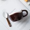 Кокосовая Кружка Керамическая Кофейная Чашка Уникальный Дизайн Креативная Миска для Овсянки на Завтрак Для Дома Офиса Путешествий Экологичная Безопасна для Посудомоечной Машины