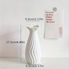 Nordic White Ceramic Vase with a Creative, Minimalist, and Vintage Design, Perfect for Floral Arrangements and Hydroponics
