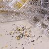 6 Отделений 3D Мини Панк Металлические Заклепки для Ногтей Смешанный Размер Серебро Золото Черный Шармы для Маникюра Сплав Заклепки Шип Конус DIY Поделки Декор