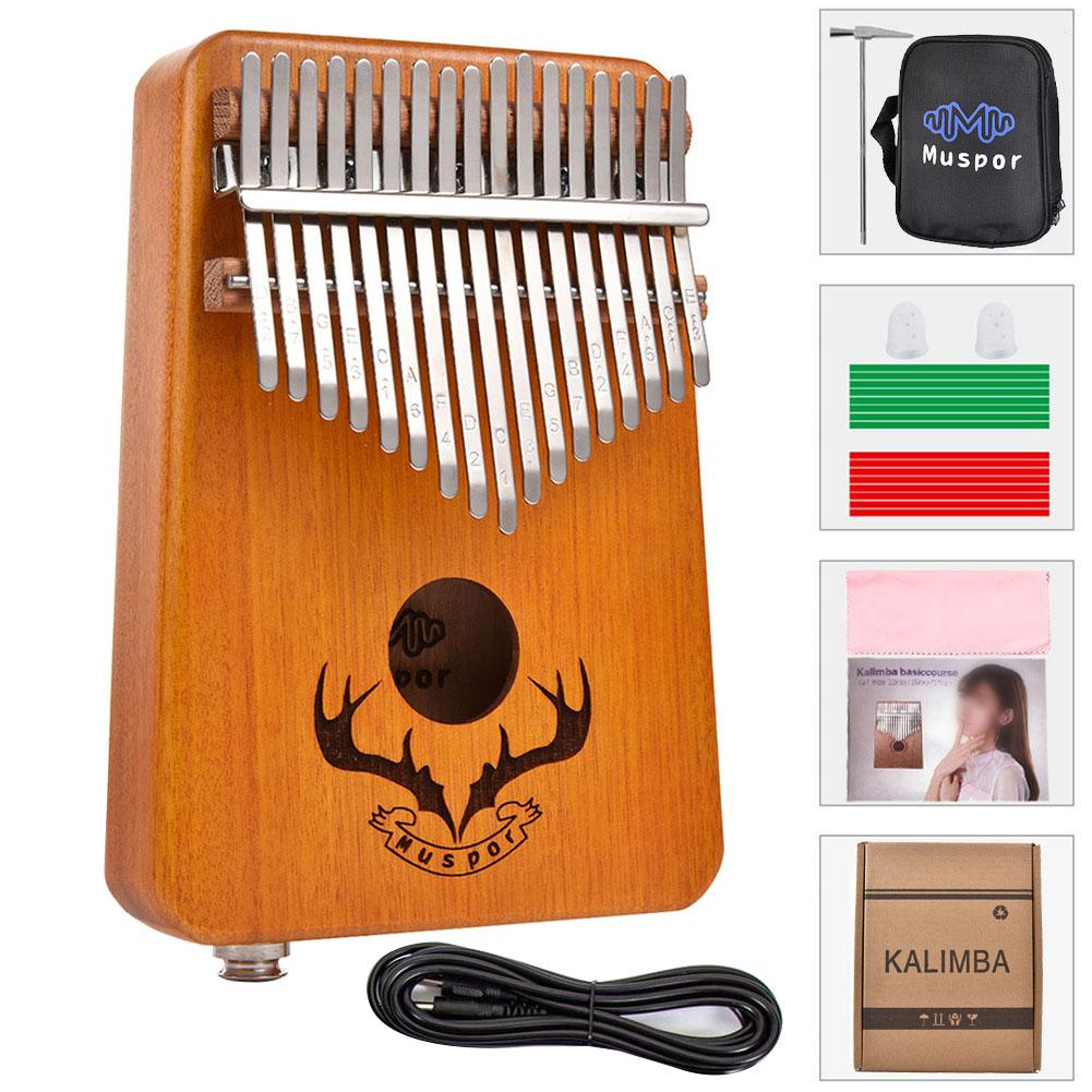 Kalimba EQ Kalimba Pickup Thumb Piano With Bag 17 Key