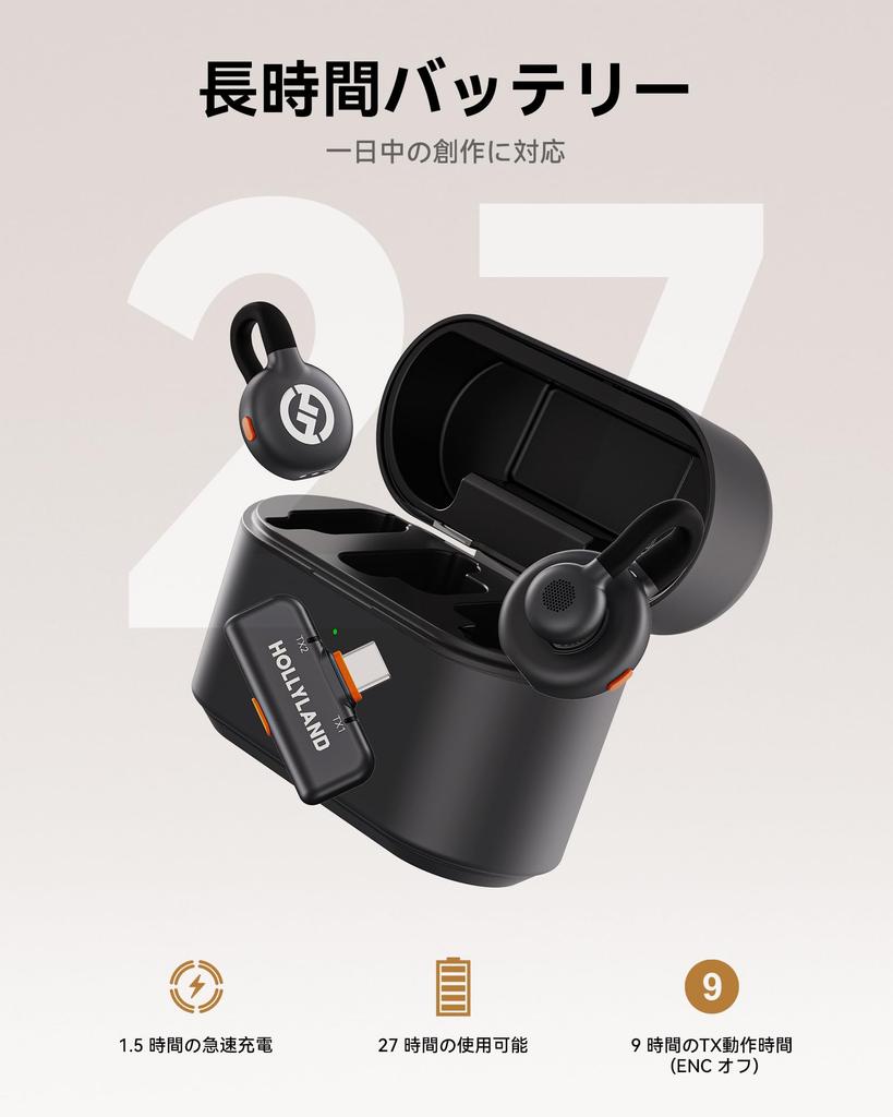 Hollyland Lark M2S USB-версия Золотая награда DGP Беспроводной титановый беспроводной петличный микрофон Шумоподавление Время работы от батареи для и Type-C [Победитель 2025] (USB-C RX)