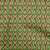 Cotton Poplin Green Fabric Asian Ikat Sewing Material Print Fabric By The Yard 42 Inch