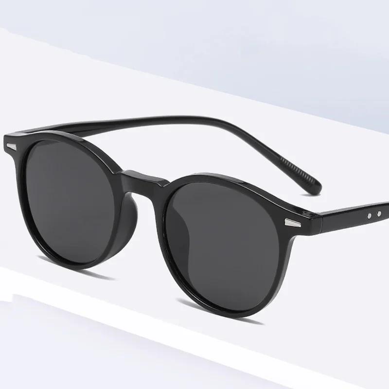 High Quality Neutral New Fashion Round Frame Sunglasses Men and Women Casual Retro Outdoor UV400 Sports Driving Fashion Sunglasses Glasses