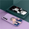 Silicone Square Liquid Case For Samsung Galaxy S10 S20 Fe S10e S8 S22 S23 Ultra S9 Plus S21 5g Anime Cases Jujutsu Kaisen Cover
