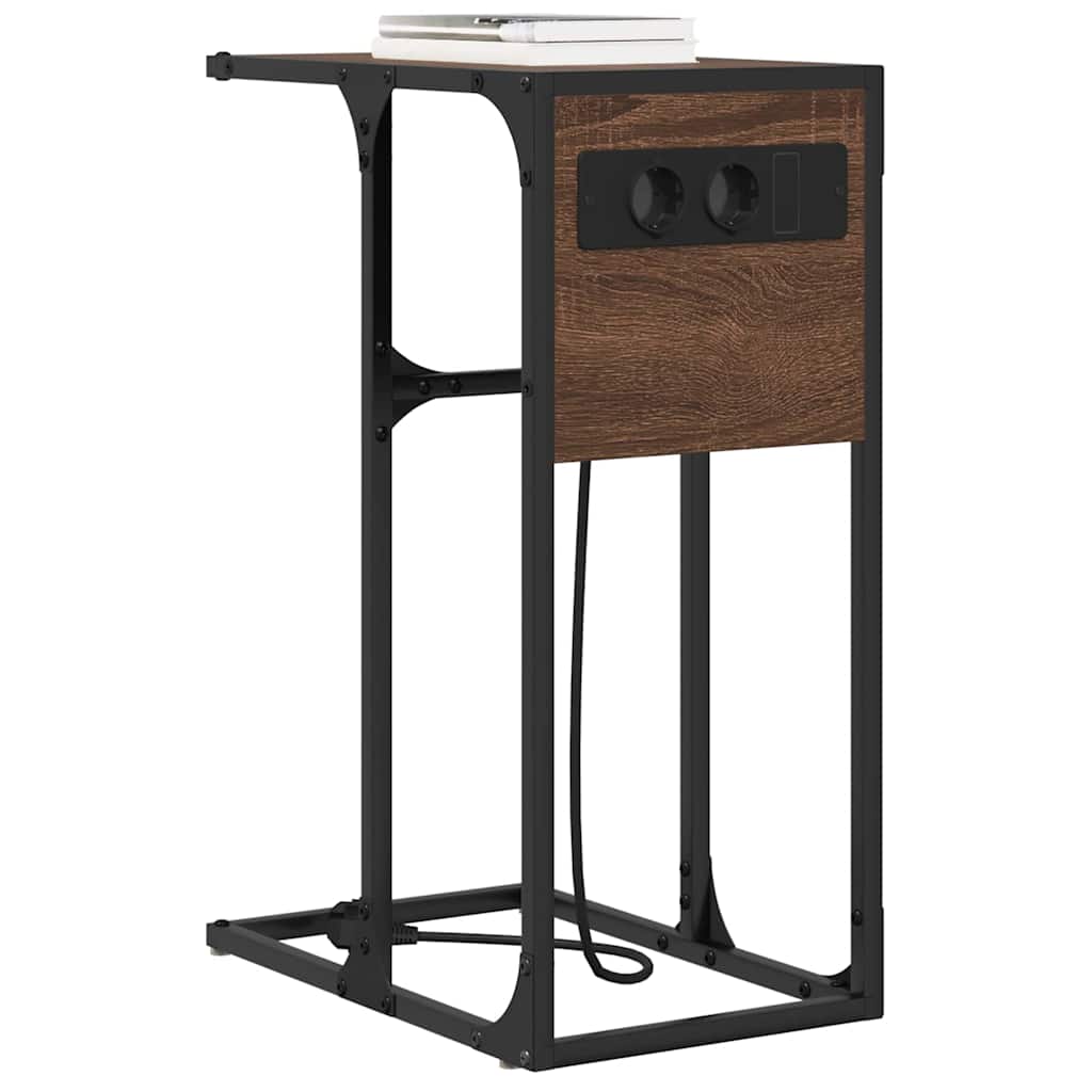 Nightstand Brown Oak Look 41.5 x 26 x 60.5 cm Engineered Wood