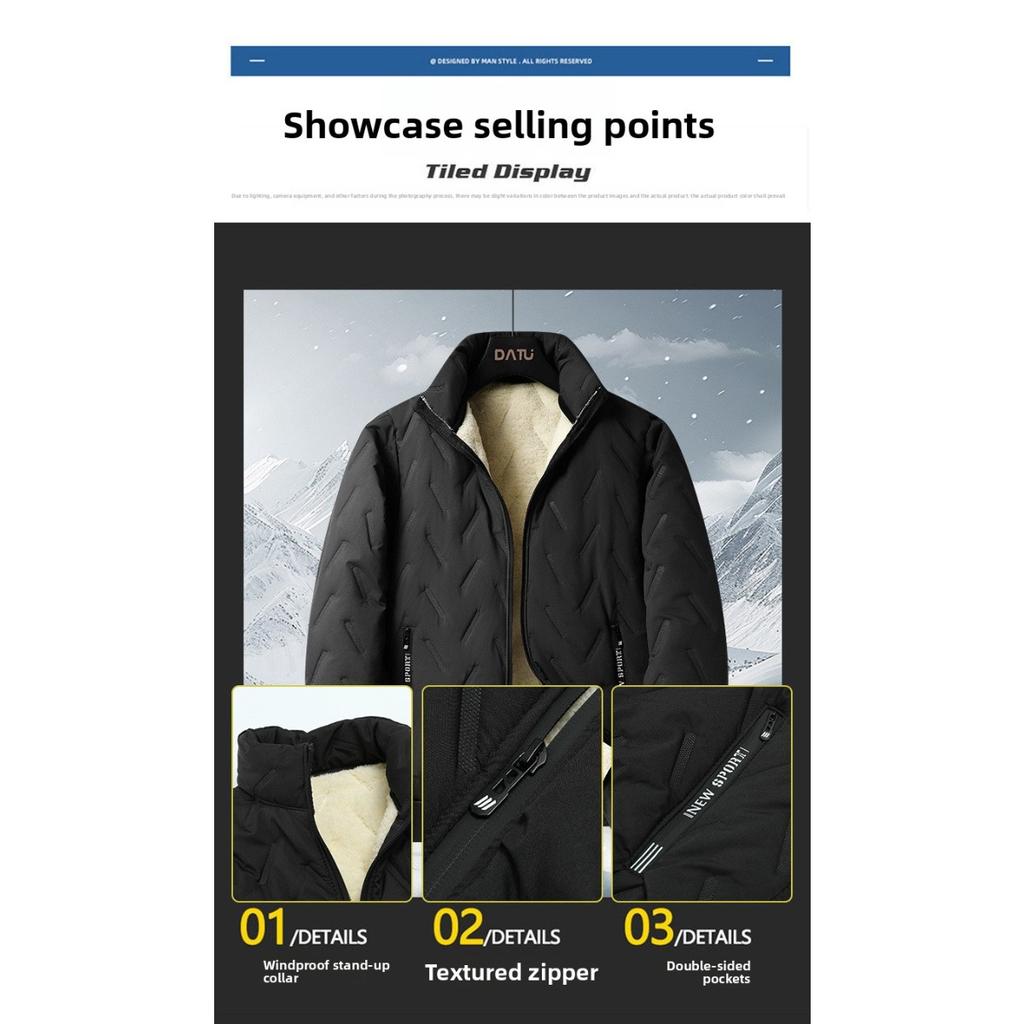 Новый мужской теплый жилет из овчины с ультразвуковыми хлопковыми брюками для осени и зимы