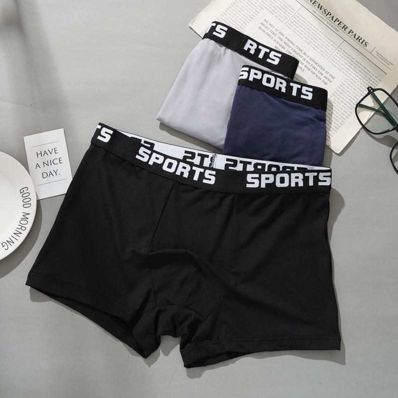 10PCS Men SPORTS Boxer Shorts Underwear Comfort Trend Panties Man Simple Breathable Underpants