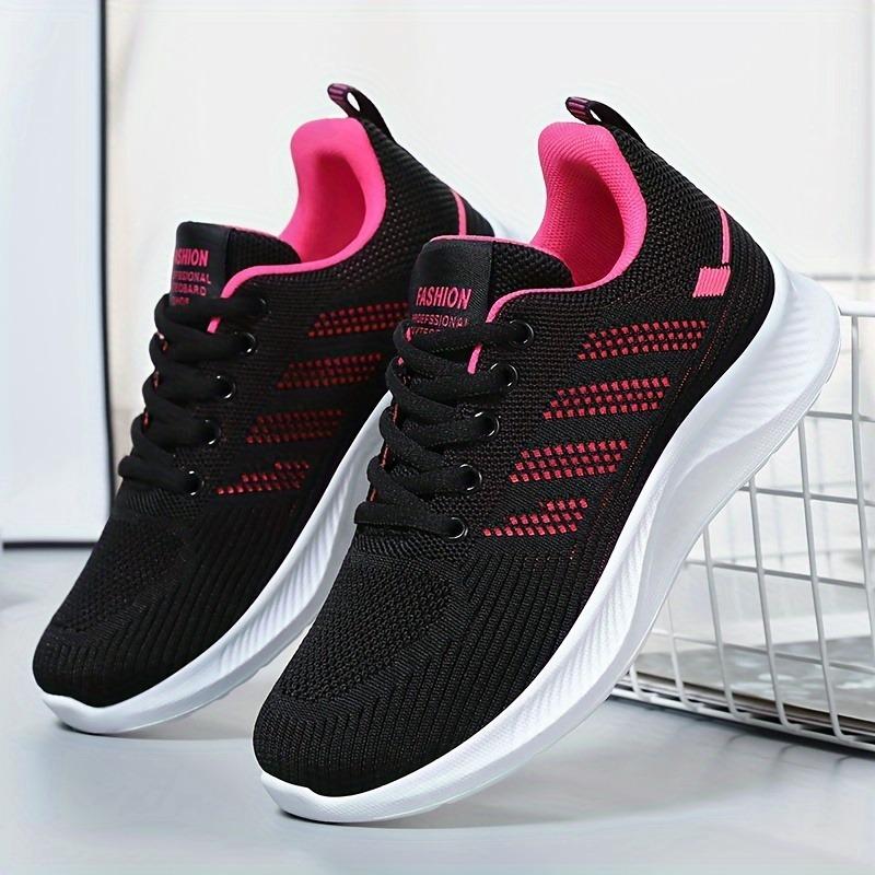 Women's Casual Softsole Sneakers Breathable Single Shoes Flyweave Mesh Shoes