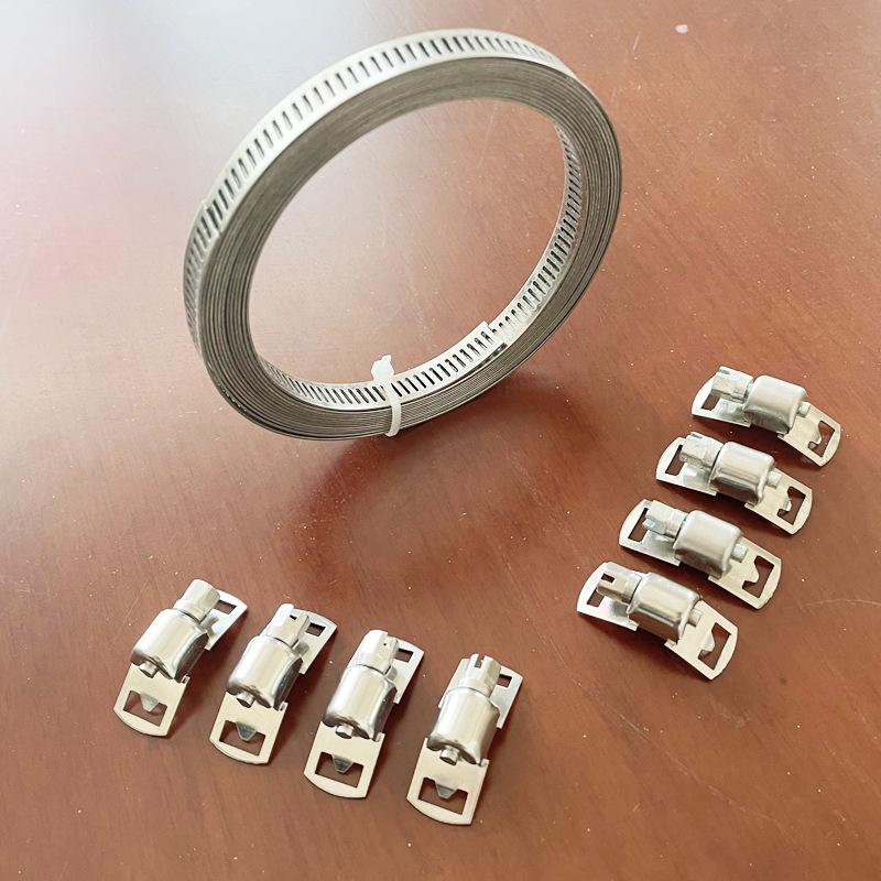 9,8 футов 12,7 мм 304 червячный хомут из нержавеющей стали хомут с крепежом регулируемый хомут для шланга своими руками зажим для воздуховода