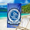 Queens Crest Football Beach Towel - Soft, Absorbent Microfiber, Lightweight, Ideal for The Beach, Parties, Travel, Camping fan gifts