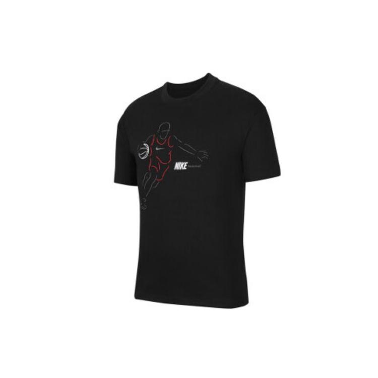 Nike T Shirts Men's Black Crew Neck Moderate Straight Fit DJ1589-010