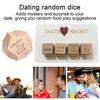 1/4/5 шт. игральные кости для принятия решений на свидании, 6/12-гранные, портативные деревянные игральные кости для взрослых пар, День святого Валентина, годовщина, девушка, парень, муж, жена
