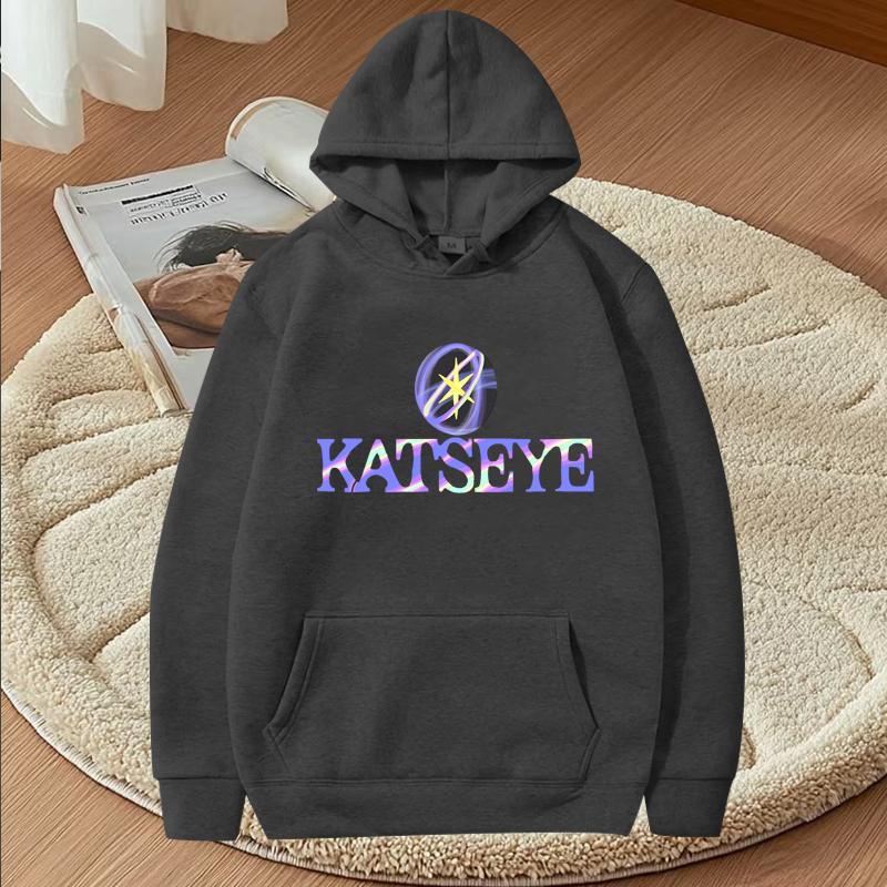 Женская толстовка KATSEYE Eye мода классика женская винтаж Высокое качество Длинный рукав стритвир принт Графика оверсайз толстовка