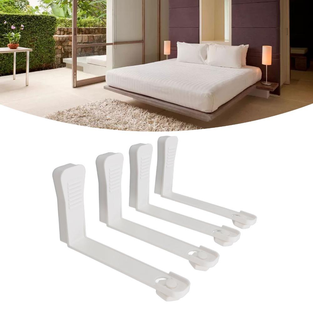 4Pcs White Bed Sheet Clips Non-Skid Quilt Sheet Buckle Adjustable Bed Sheet Holders Bed Sheets