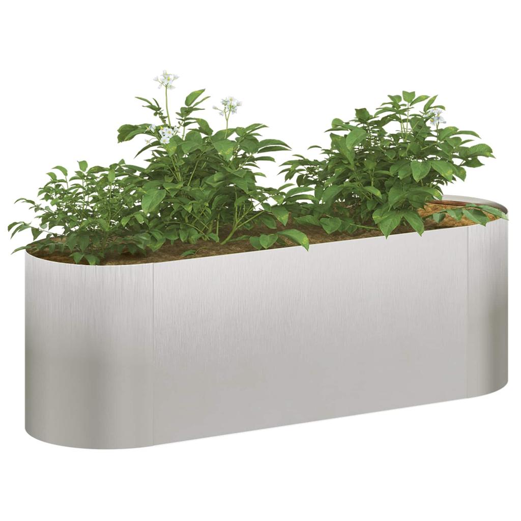 Raised Garden Bed for Outdoor Use Stainless Steel 120 x 40 x 40 cm