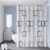 3D Elegant Black and White Square Peva Shower Curtain Thickened Waterproof Mildew Resistant Bathroom Bath Partition Universal Curtain