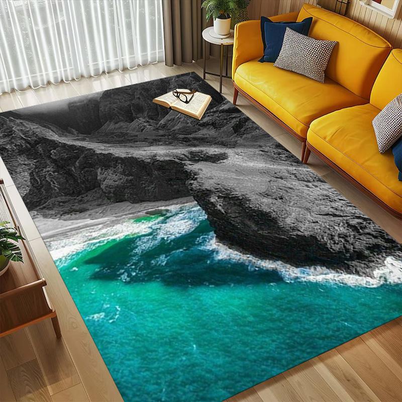 Rocky Coastline Living Room Nonslip Area Rug Soft Carpet For Bedroom Game Playroom Sofa Office Home Decor Doormat Christmas Gift C9301623