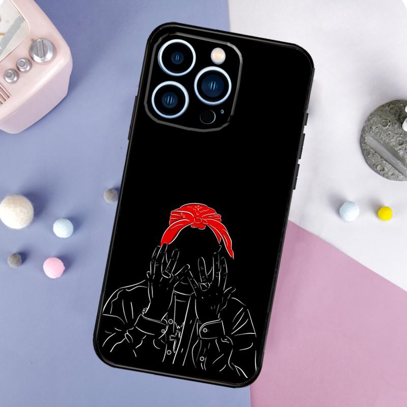 2Pac Tupac Shakur Case For iPhone 16 15 13 12 11 14 Pro Max Mini X XR XS Max Plus Bumper Back Cover