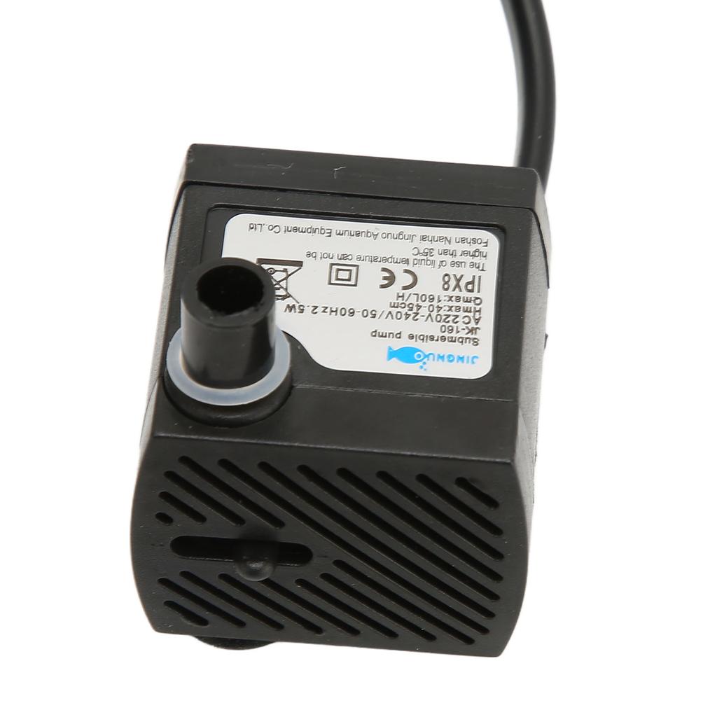  Погружной водяной насос регулируемый тихий IPX8 водонепроницаемый фонтанный насос с присоской для аквариума EU Plug 220‑240 В