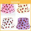 Summer Sided Double Strawberry Printed Fisherman Hat Outdoor Beach Cap Sunshade