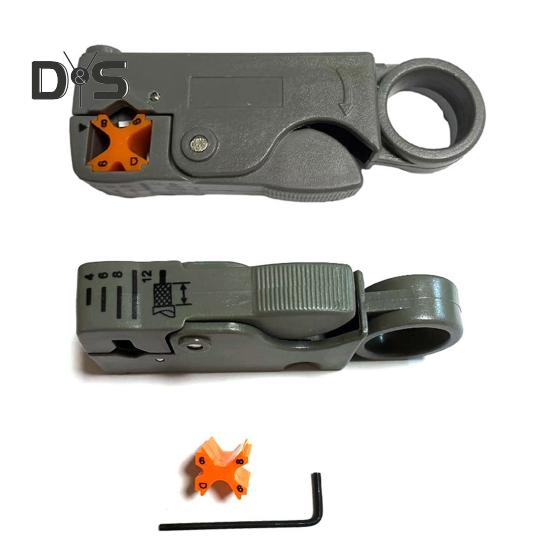 1/2/3 шт. вращающийся коаксиальный коаксиальный кабельный резак с регулируемой глубиной резки компактный дизайн портативный коаксиальный кабельный резак