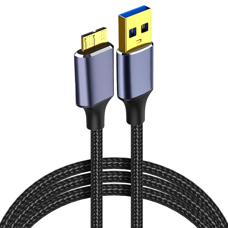 Трансграничный плетеный кабель для передачи данных USB 3.0 — Micro-B для мобильных жестких дисков