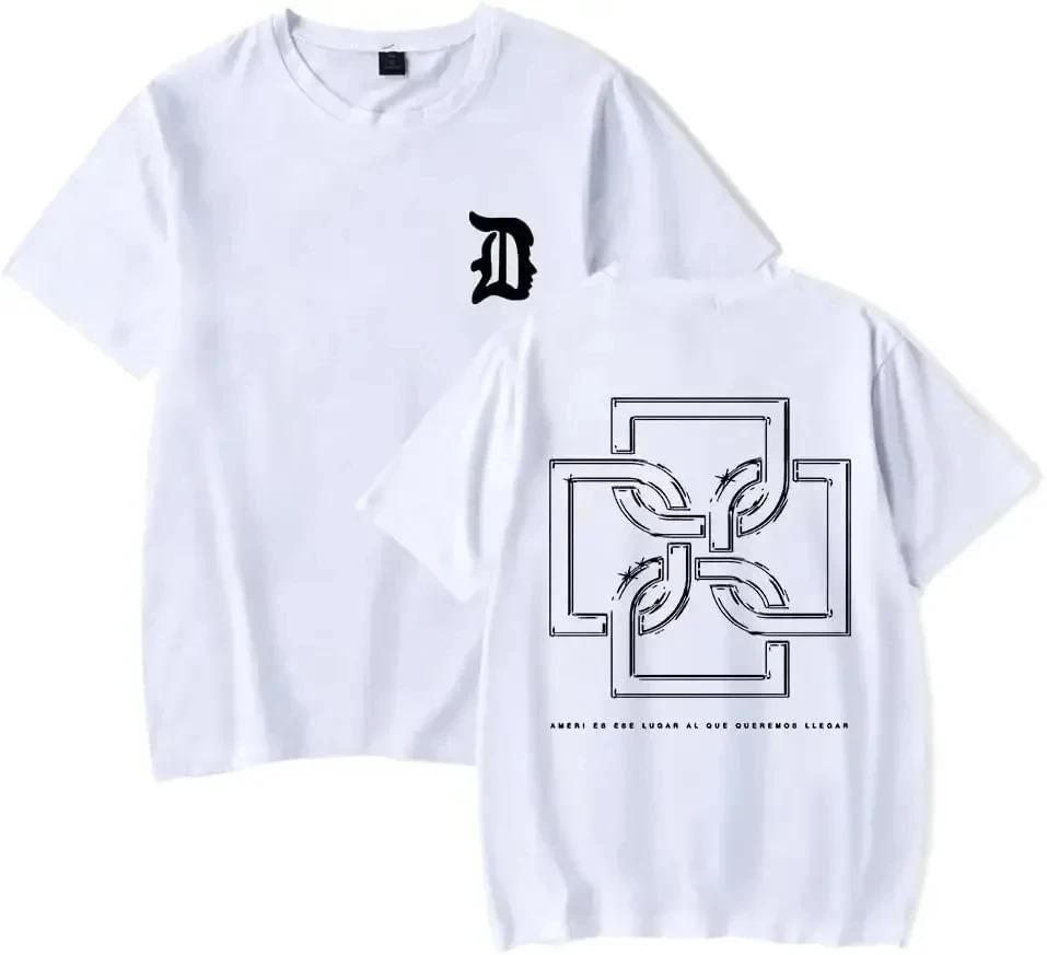 Летняя футболка Санта Duki Merch Футболка с коротким рукавом Повседневная с принтом Мужская Чистый хлопок Короткий рукав Высококачественная мужская одежда