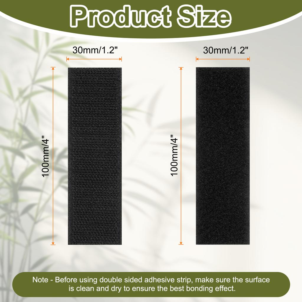 Прочная самоклеящаяся лента-липучка прямоугольная нейлоновая наклейка клейкая лента для дома офиса автомобиля DIY рукоделия черная