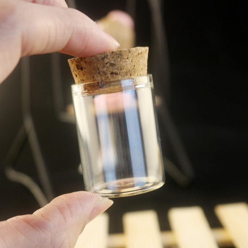 Маленькая стеклянная бутылочка с гравием из вулканической породы и морскими ракушками, 20 мл/50 мл, 30*40 мм