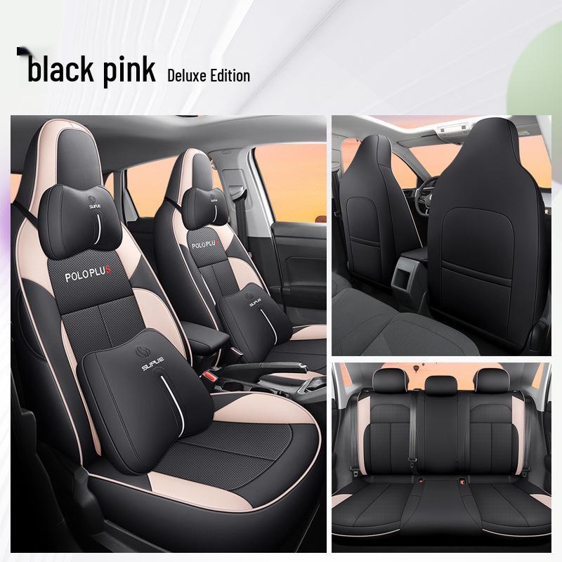 DJGY Подушка на сиденье из спортивной кожи для Volkswagen POLO PLUS - Всесезонный чехол для специальных автомобильных сидений