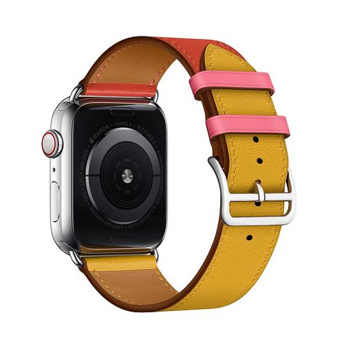 Кожаный ремешок для Apple, ремешок для часов 44 мм, 40 мм, 45 мм, 41 мм, 38 мм, 42 мм, браслет из натуральной кожи с одним туром, iWatch series 5, 4, 3, 6 se 7