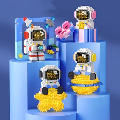 Микро строительные блоки космическая аэрокосмическая серия светящаяся фигурка астронавта со светом DIY кирпичи набор игрушек для детей рождественский подарок