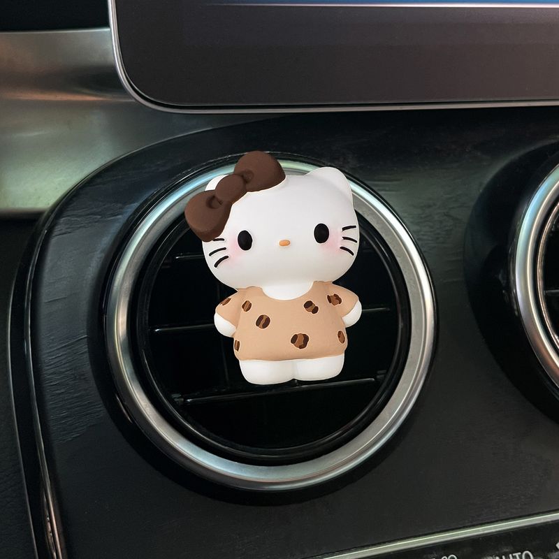 Creative and Cute Kt Cat Car Air Freshener Cartoon Perfume Diffuser Stone Ornament Car Air Vent Decoration Car Interior Accessories