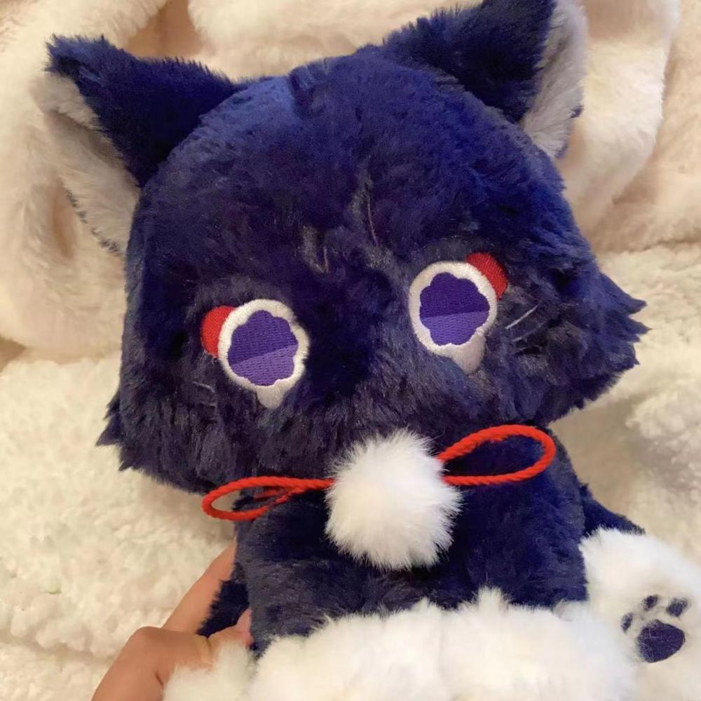 Genshin Impact Wanderer Cat Plush Toys 22CM Soft Kunikuzushi Stuffed Dolls Scaramouche Plushies Doll Anime Game Doll Home Decor GIfts
