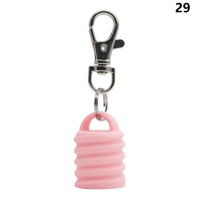 Practical Silicone Keychain Cap lip gloss accessories Portable Durable Holder Keychain Compatible For Lipstick Storage Cap