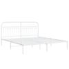 VidaXL Cadre de lit métal avec tête de lit blanc 183x213 cm, lit double, meuble de chambre à coucher, lit d'invité, lit, 376654