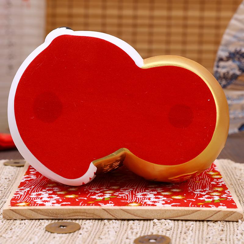 7,8-дюймовая расписанная вручную керамическая золотая дарума манеки-нэко кошка удачи коллективное украшение для кошек удачи с деревянной доской