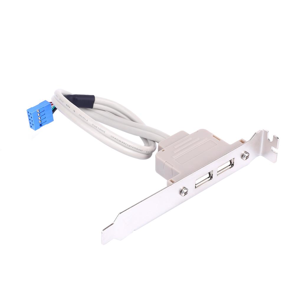 2 порта USB 2.0. Кронштейн расширения задней панели материнской платы до 9-контактного разъема. Кабель-адаптер. Расширитель.